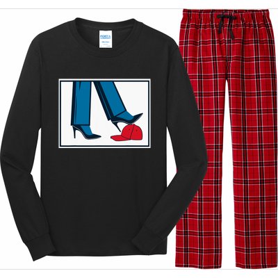 Kamala Harris Heels Stepping On Maga Hat Long Sleeve Pajama Set