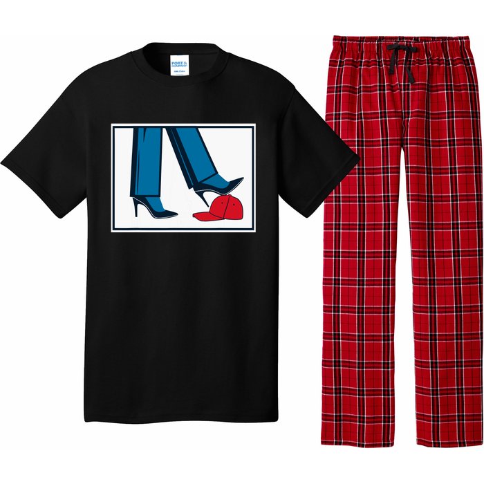 Kamala Harris Heels Stepping On Maga Hat Pajama Set