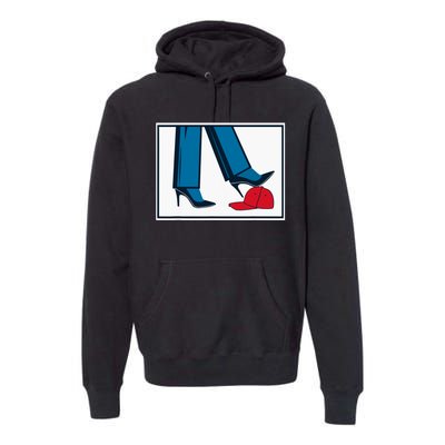 Kamala Harris Heels Stepping On Maga Hat Premium Hoodie