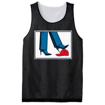 Kamala Harris Heels Stepping On Maga Hat Mesh Reversible Basketball Jersey Tank