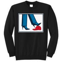 Kamala Harris Heels Stepping On Maga Hat Tall Sweatshirt