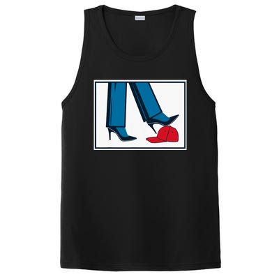 Kamala Harris Heels Stepping On Maga Hat PosiCharge Competitor Tank