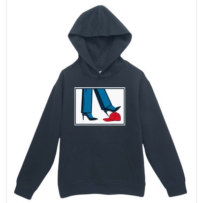 Kamala Harris Heels Stepping On Maga Hat Urban Pullover Hoodie