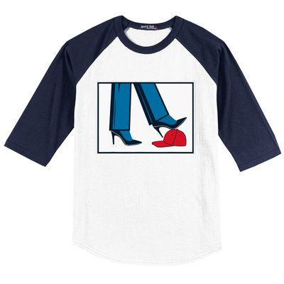 Kamala Harris Heels Stepping On Maga Hat Baseball Sleeve Shirt