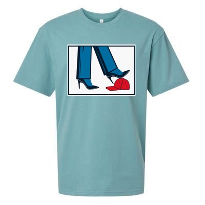 Kamala Harris Heels Stepping On Maga Hat Sueded Cloud Jersey T-Shirt