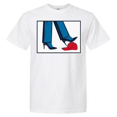 Kamala Harris Heels Stepping On Maga Hat Garment-Dyed Heavyweight T-Shirt