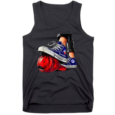 Kamala Harris High Heels Stepping On Red Maga Hat Tank Top