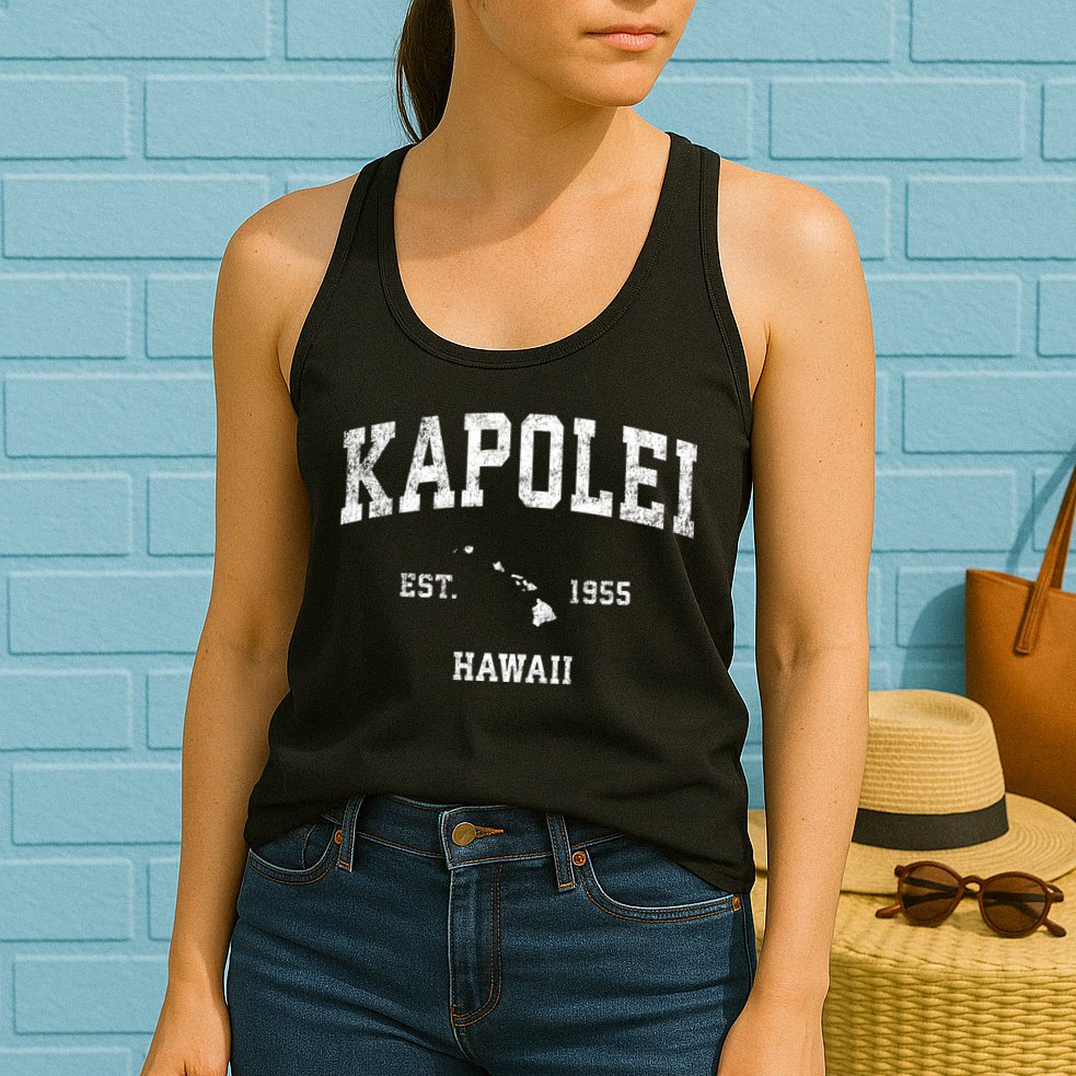 Kapolei Hawaii Hi Vintage Athletic Sports Womens Tank Top