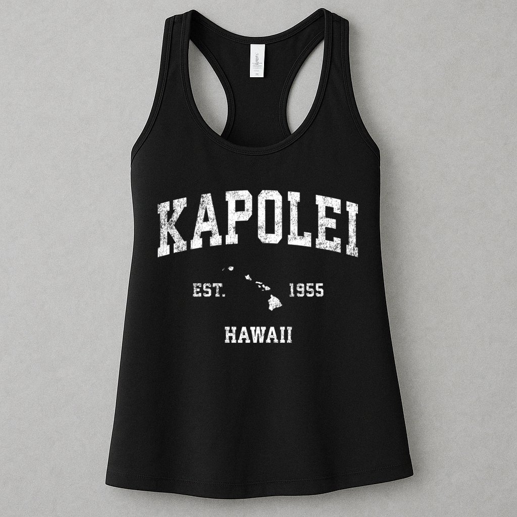 Kapolei Hawaii Hi Vintage Athletic Sports Womens Tank Top