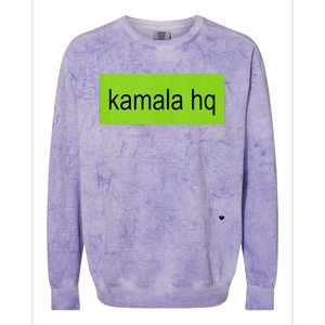 Kamala Hq Heart Brat Green Meme Trend Gen Z Colorblast Crewneck Sweatshirt