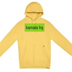 Kamala Hq Heart Brat Green Meme Trend Gen Z Premium Pullover Hoodie