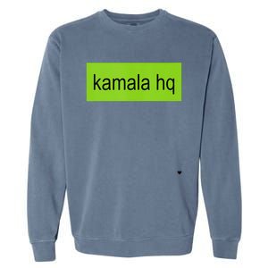 Kamala Hq Heart Brat Green Meme Trend Gen Z Garment-Dyed Sweatshirt