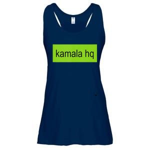 Kamala Hq Heart Brat Green Meme Trend Gen Z Ladies Essential Flowy Tank