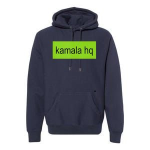 Kamala Hq Heart Brat Green Meme Trend Gen Z Premium Hoodie