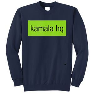 Kamala Hq Heart Brat Green Meme Trend Gen Z Tall Sweatshirt