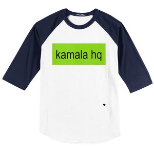 Kamala Hq Heart Brat Green Meme Trend Gen Z Baseball Sleeve Shirt