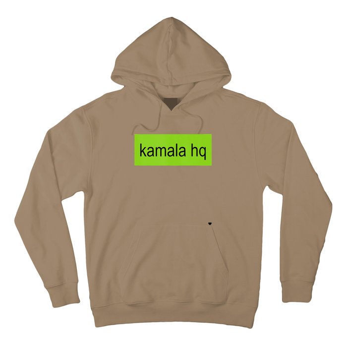 Kamala Hq Heart Brat Green Meme Trend Gen Z Hoodie