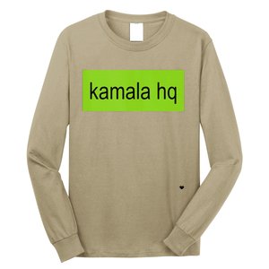 Kamala Hq Heart Brat Green Meme Trend Gen Z Long Sleeve Shirt