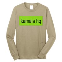 Kamala Hq Heart Brat Green Meme Trend Gen Z Long Sleeve Shirt