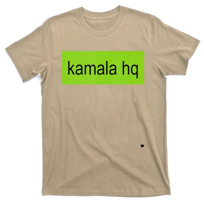 Kamala Hq Heart Brat Green Meme Trend Gen Z T-Shirt