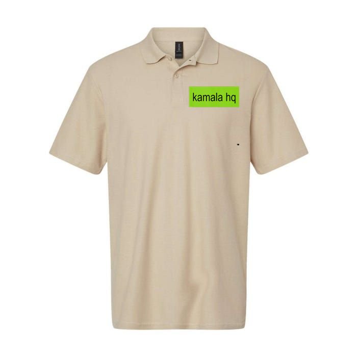 Kamala Hq Heart Brat Green Meme Trend Gen Z Softstyle Adult Sport Polo