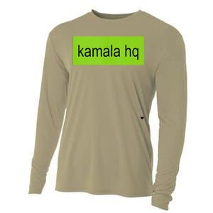 Kamala Hq Heart Brat Green Meme Trend Gen Z Cooling Performance Long Sleeve Crew