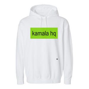 Kamala Hq Heart Brat Green Meme Trend Gen Z Garment-Dyed Fleece Hoodie