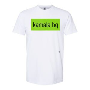 Kamala Hq Heart Brat Green Meme Trend Gen Z Softstyle CVC T-Shirt