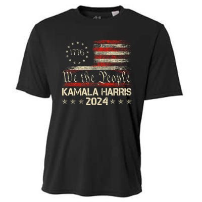 Kamala Harris Harris 2024 Us Flag Democratic President Cooling Performance Crew T-Shirt