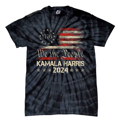 Kamala Harris Harris 2024 Us Flag Democratic President Tie-Dye T-Shirt