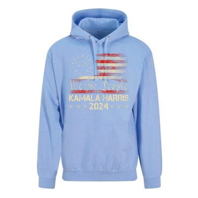 Kamala Harris Harris 2024 Us Flag Democratic President Unisex Surf Hoodie