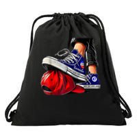 Kamala Harris High Heels Stepping On Red Maga Hat Drawstring Bag