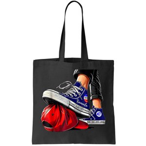 Kamala Harris High Heels Stepping On Red Maga Hat Tote Bag