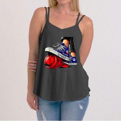 Kamala Harris High Heels Stepping On Red Maga Hat Women's Strappy Tank