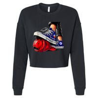 Kamala Harris High Heels Stepping On Red Maga Hat Cropped Pullover Crew