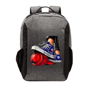 Kamala Harris High Heels Stepping On Red Maga Hat Vector Backpack