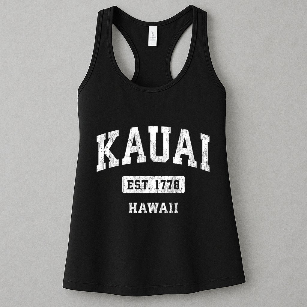 Kauai Hawaii Hi Vintage Sports Established Womens Tank Top