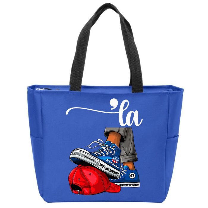 Kamala Harris High Heels Stepping On Red Maga Hat Zip Tote Bag