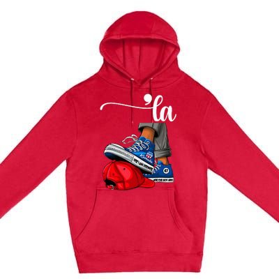 Kamala Harris High Heels Stepping On Red Maga Hat Premium Pullover Hoodie