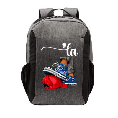 Kamala Harris High Heels Stepping On Red Maga Hat Vector Backpack