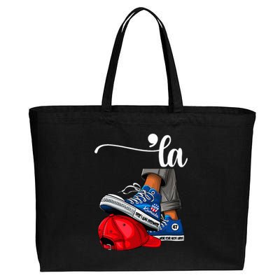 Kamala Harris High Heels Stepping On Red Maga Hat Cotton Canvas Jumbo Tote