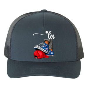 Kamala Harris High Heels Stepping On Red Maga Hat Yupoong Adult 5-Panel Trucker Hat