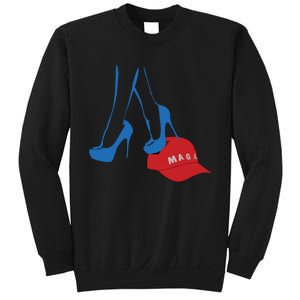 Kamala Harris Heel Stepping On Maga Hat Anti Trump Sweatshirt