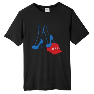 Kamala Harris Heel Stepping On Maga Hat Anti Trump Tall Fusion ChromaSoft Performance T-Shirt