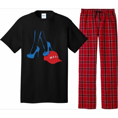 Kamala Harris Heel Stepping On Maga Hat Anti Trump Pajama Set