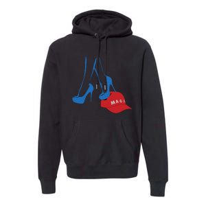 Kamala Harris Heel Stepping On Maga Hat Anti Trump Premium Hoodie