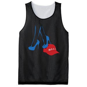 Kamala Harris Heel Stepping On Maga Hat Anti Trump Mesh Reversible Basketball Jersey Tank