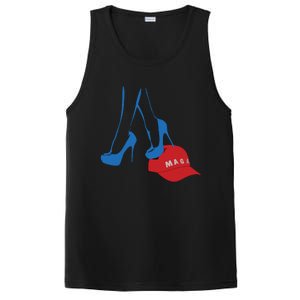 Kamala Harris Heel Stepping On Maga Hat Anti Trump PosiCharge Competitor Tank