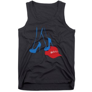 Kamala Harris Heel Stepping On Maga Hat Anti Trump Tank Top