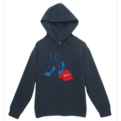 Kamala Harris Heel Stepping On Maga Hat Anti Trump Urban Pullover Hoodie